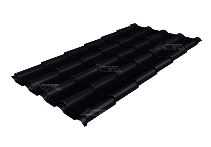 Металлочерепица Kamea PE 0,45 RAL 9005 - RAL9005