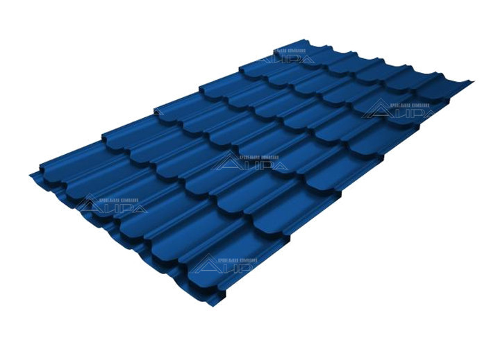 Металлочерепица Kvinta plus PE 0,45 RAL 5002 - RAL5002
