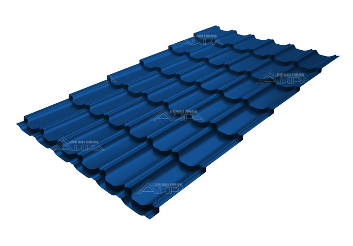 Металлочерепица Kvinta plus PE 0,45 RAL 5005 - RAL5005
