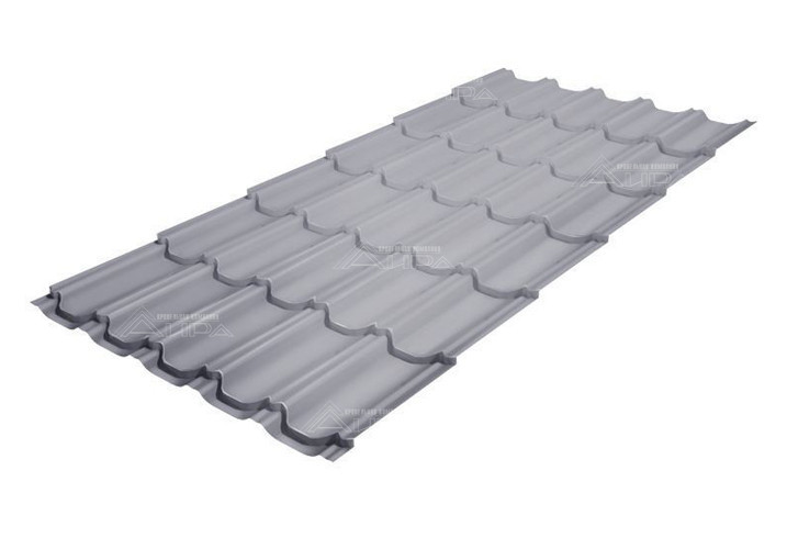 Металлочерепица Kvinta plus Satin RAL 9006 - RAL9006