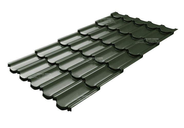 Металлочерепица Kvinta plus 3D Velur X RAL 6020 - RAL6020