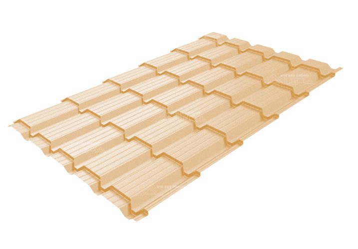 Металлочерепица Quadro Profi PE 0,45 RAL 1014 - RAL1014