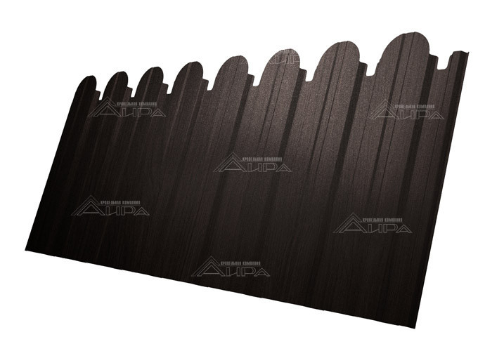 Coffee wood Фигурный профнастил С-10 Print Elite - Coffee wood