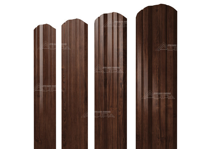Фигурный штакетник Twin Print Elite - Cherry wood