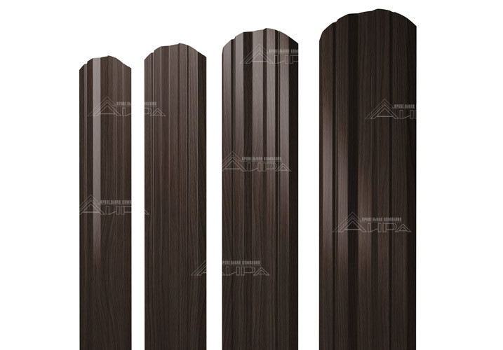 Фигурный штакетник Twin Print Elite - Coffee wood