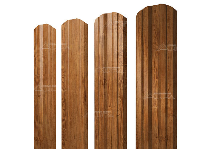 Фигурный штакетник Twin Print-double Elite - Golden wood