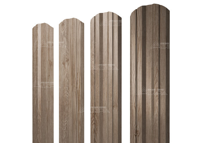 Фигурный штакетник Twin Print Elite - White wood