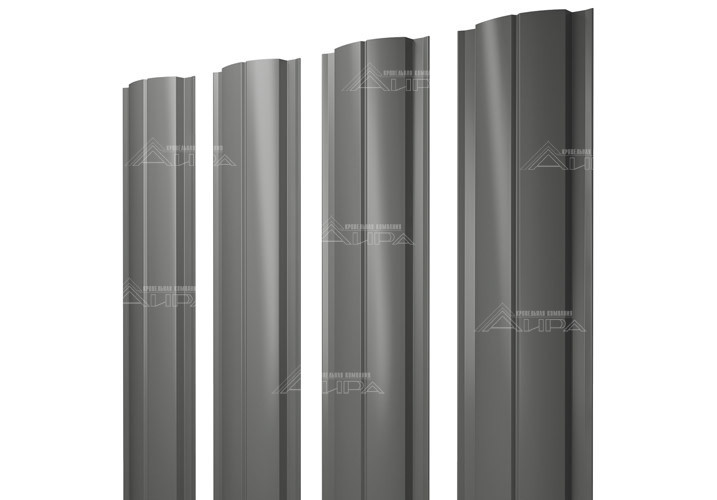 Полукруглый штакетник Slim PE 0,45 - RAL7005