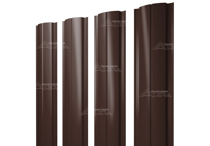 Полукруглый штакетник Slim PurLite Matt - RAL8017