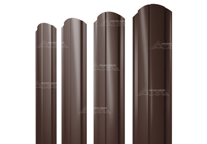 Фигурный штакетник Slim Satin Matt - RAL8017