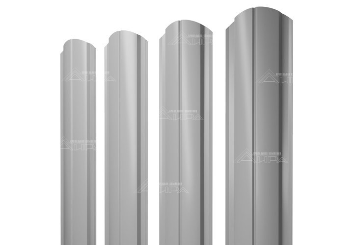 RAL9006 Фигурный штакетник Slim Satin - RAL9006