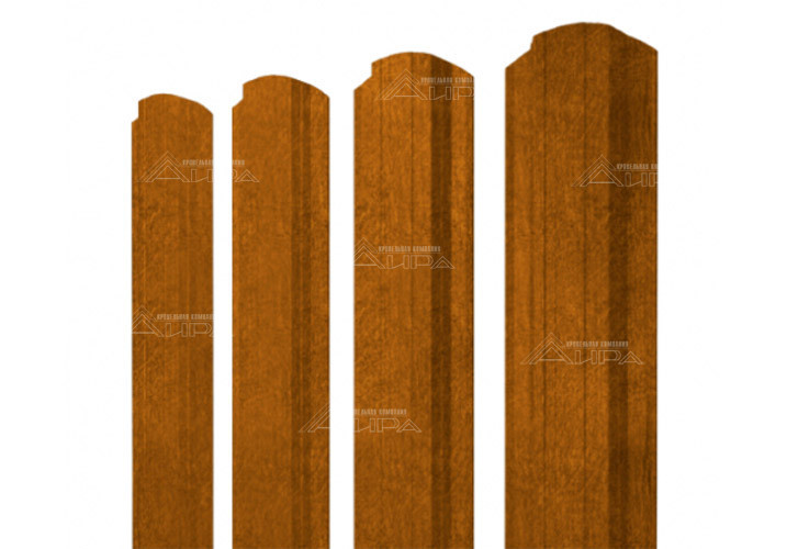 Фигурный штакетник прямоугольный Print-double Elite - Golden wood