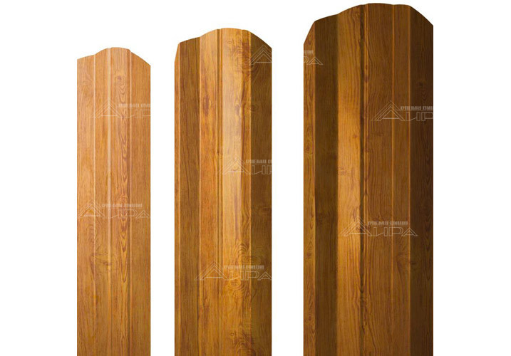 Golden wood Фигурный штакетник М-образный Print Premium - Golden wood