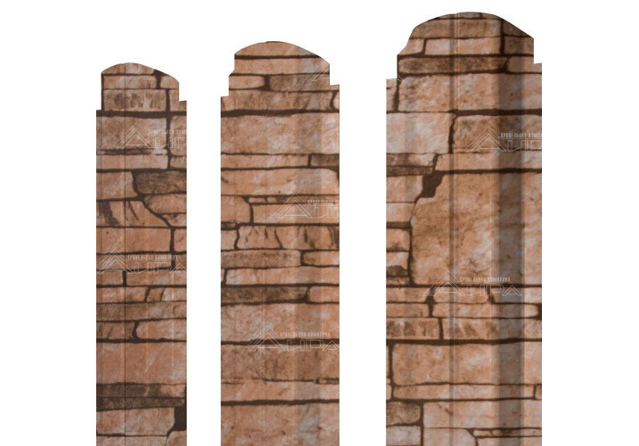 Фигурный штакетник П-образный Print Elite - Sand stone