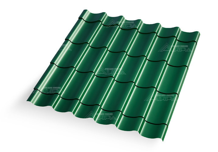 Металлочерепица Супермонтеррей Matgranit RAL 6005 - RAL6005