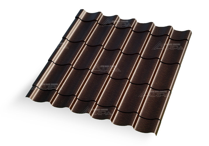 Металлочерепица Супермонтеррей Solano 30 Chocolate Brown - Chocolate-Brown