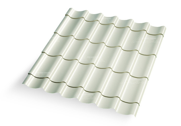 Металлочерепица Супермонтеррей Solano 30 Pure White - Pure-White