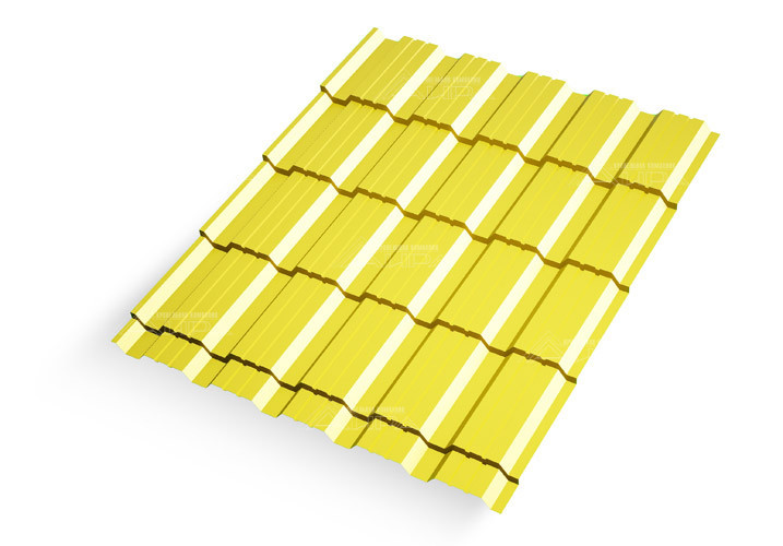 Металлочерепица Каскад Полиэстер 0,45 RAL 1018 - RAL1018
