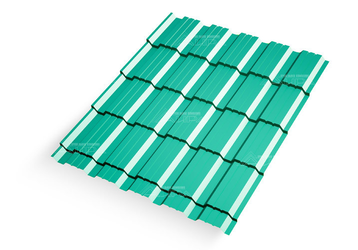Металлочерепица Каскад Полиэстер 0,45 RAL 5021 - RAL5021