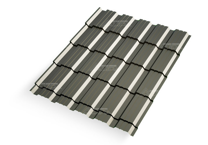 Металлочерепица Каскад Полиэстер 0,45 RAL 8019 - RAL8019
