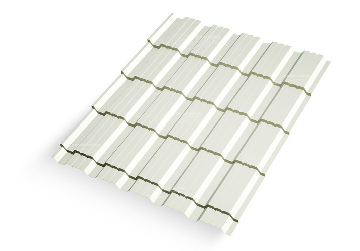 Металлочерепица Каскад Полиэстер 0,45 RAL 9002 - RAL9002