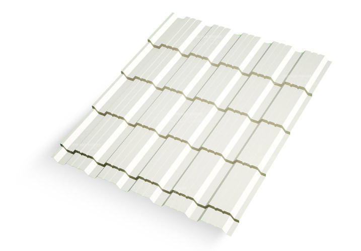 Металлочерепица Каскад Полиэстер 0,45 RAL 9010 - RAL9010