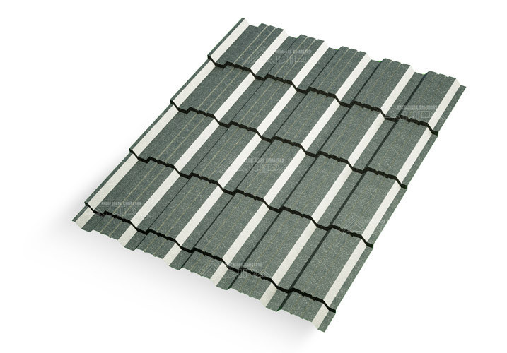 Металлочерепица Каскад Matgranit LUX RAL 7024 - RAL7024