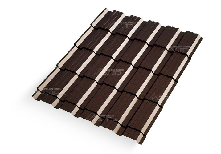 Металлочерепица Каскад Solano 30 Chocolate Brown - Chocolate-Brown