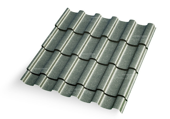 Металлочерепица Эллада Matgranit LUX RAL 7024 - RAL7024