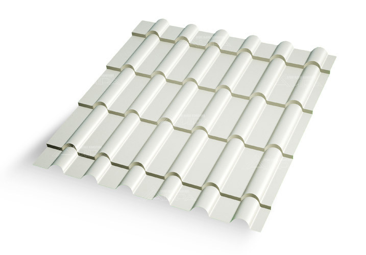 Металлочерепица Дюна 25 Matgranit RAL 9006 - RAL9006