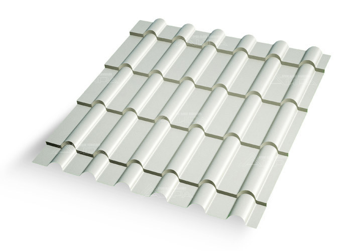 Металлочерепица Дюна 25 Matgranit NEW RAL 9006 - RAL9006