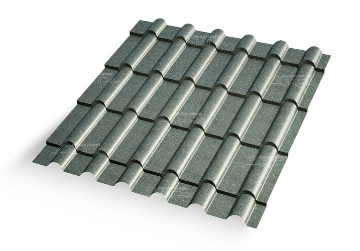 Металлочерепица Дюна 25 Matgranit LUX RAL 7024 - RAL7024