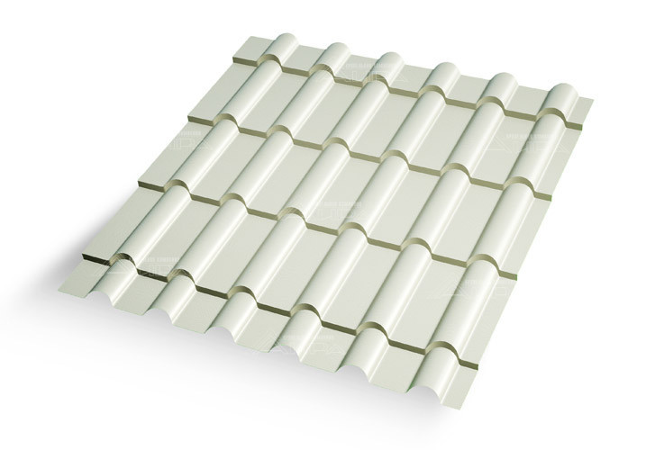 Металлочерепица Дюна 25 Solano 30 Pure White - Pure-White