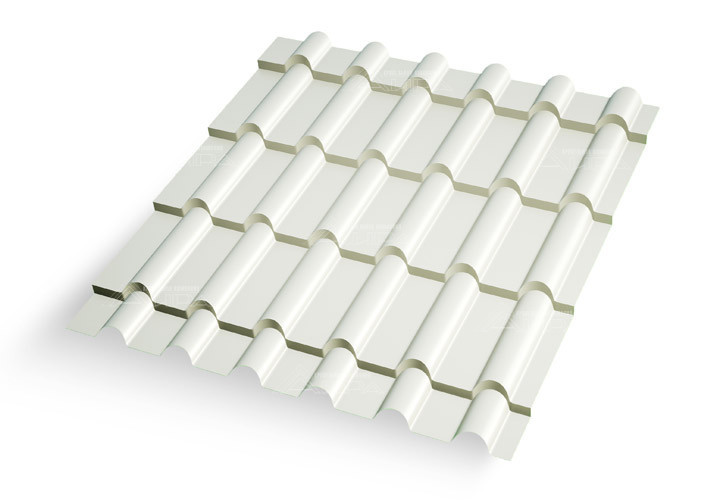 Металлочерепица Дюна 35 Plusect RAL 9003 - RAL9003