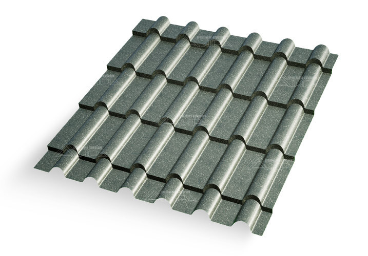 Металлочерепица Дюна 35 Matgranit LUX RAL 7024 - RAL7024