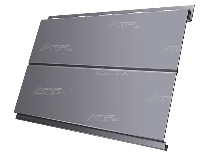 Металлический сайдинг Вертикаль PE 0,45 - RAL7004