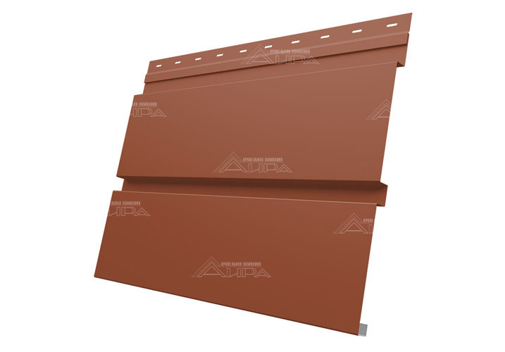 Металлический сайдинг Квадро брус Satin - RAL8004