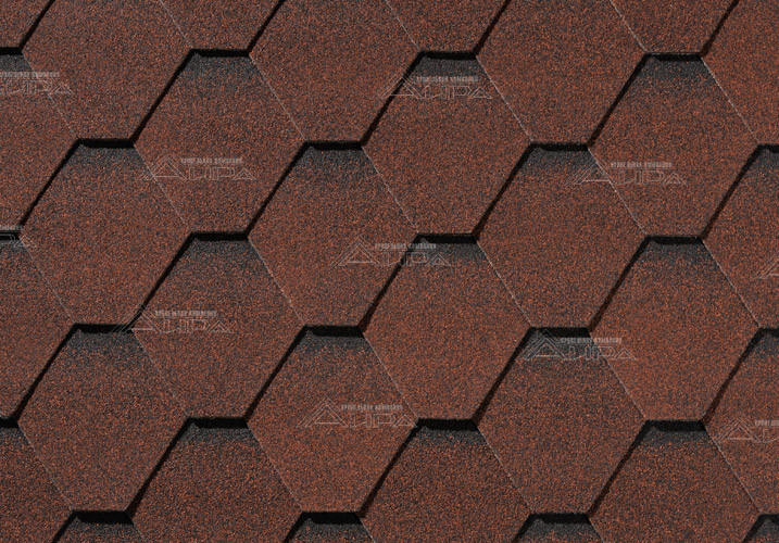 Гибкая черепица Quiet Tile Тень Карминно-красный - Гибкая черепица Quiet Tile Тень Карминно-красный