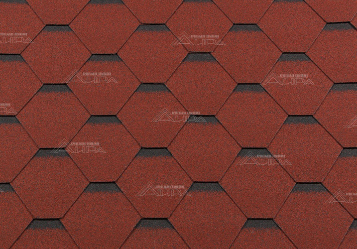 Гибкая черепица RoofShield Premium Стандарт Красный - Гибкая черепица RoofShield Premium Стандарт Красный