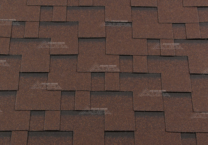 Гибкая черепица RoofShield Premium Модерн Коричневый - Гибкая черепица RoofShield Premium Модерн Коричневый