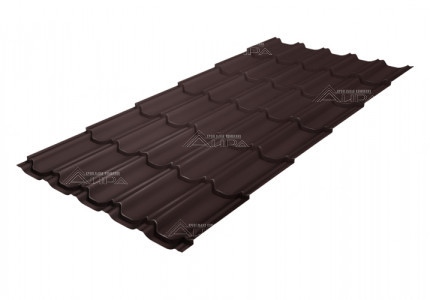 Металлочерепица Kvinta plus PE 0,45 RAL 8017