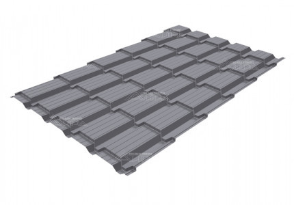 Металлочерепица Quadro Profi PE 0,45 RAL 7004