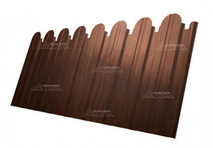 Choco wood Фигурный профнастил С-10 Print Elite - Choco wood