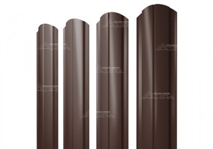 RAL8017 Фигурный штакетник Slim Satin Matt - RAL8017