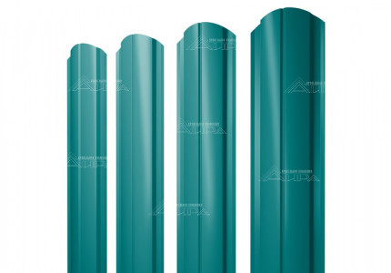 RAL5021 Фигурный штакетник Slim PE 0,45 - RAL5021