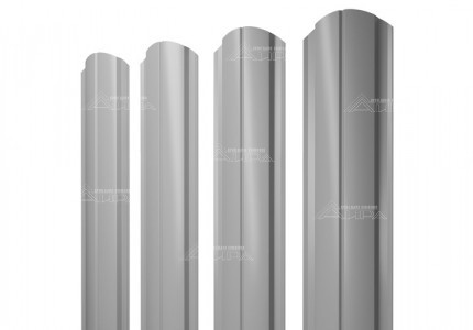 RAL7004 Фигурный штакетник Slim PE 0,45 - RAL7004