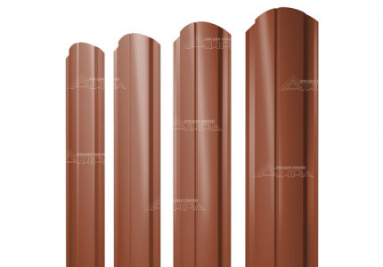 RAL8004 Фигурный штакетник Slim Satin Matt - RAL8004