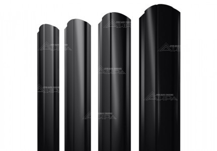 RAL9005 Фигурный штакетник Slim Satin Matt - RAL9005