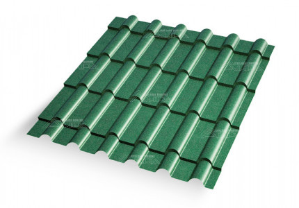 Металлочерепица Дюна 25 Matgranit NEW RAL 6005