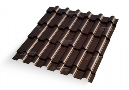 Металлочерепица Дюна 35 Solano 30 Chocolate Brown